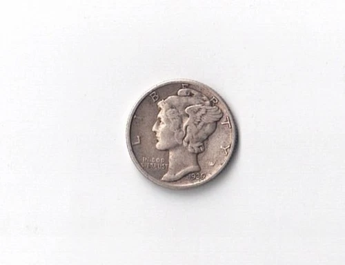 1939 Mercury Dime Winged Liberty Head 90% Silver Fine-Condition