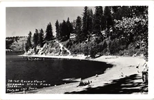 Rocky Point Heyburn State Park RPPC Real Photo Postcard 1950s
