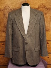 MENS OSCAR DE LA RENTA HOUNDSTOOTH WOOL SPORTS COAT  42L