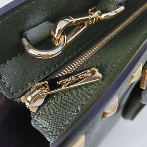 Michael Kors (New) Large Olive Green Selma Studded Bag - Picture 5 of 6