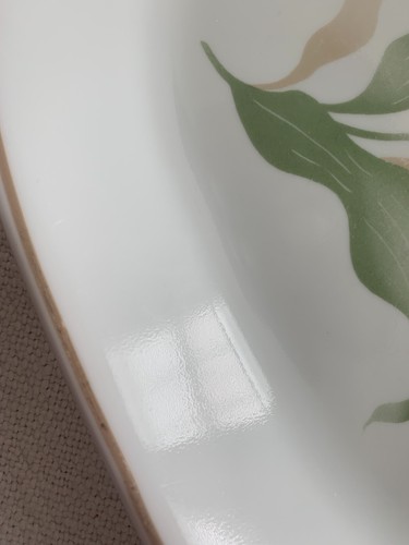CORELLE PACIFIC BLOOM PLATTER 12.25" X 10" ~ FLORAL PINK/ORANGE/GREEN PATTERN - Picture 7 of 8