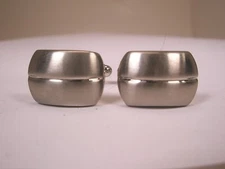 Bushed Finish Soft Edge Design Silver Tone Quality MODERN SMALL Cuff Links