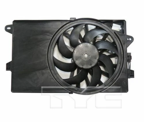 Conjunto duplo de radiador e ventilador condensador para 2012-2018 Fiat 500 TIPO 2 - Imagem 2 de 3