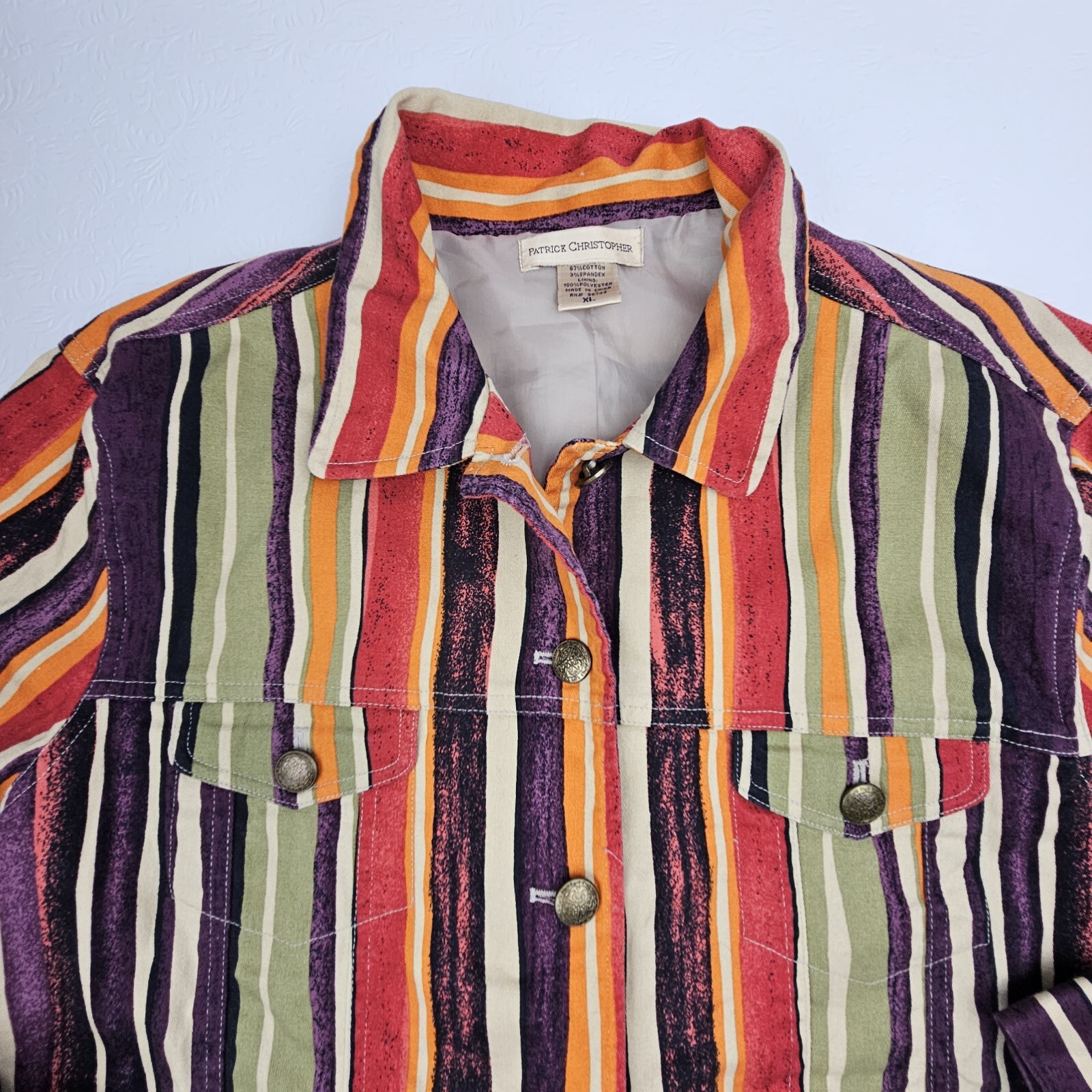 Vintage Patrick Christopher Button Front Jacket L… - image 3