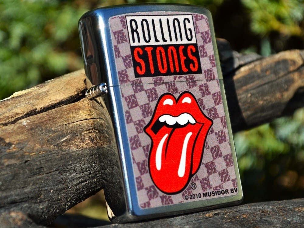 The Rolling Stones Zippo Lighter - Mick Jagger - Keith Richards - Tongue - Rare