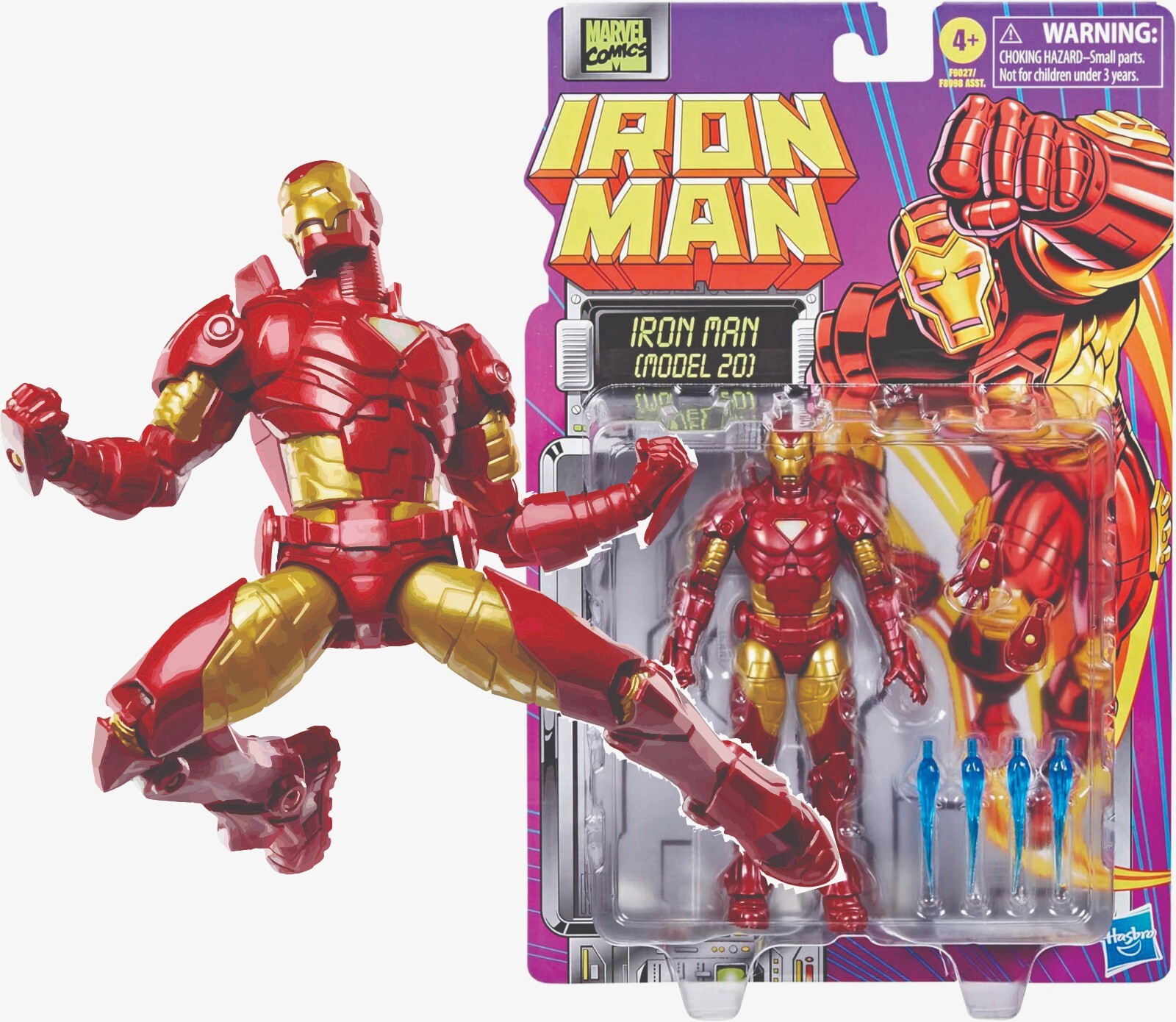 Hasbro Marvel Legends Retro Iron  Man Model 20 Wave 1 Comic Action 6