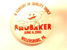 1981 Brubaker Tools, Millersburg, PA centennial anniversary pin