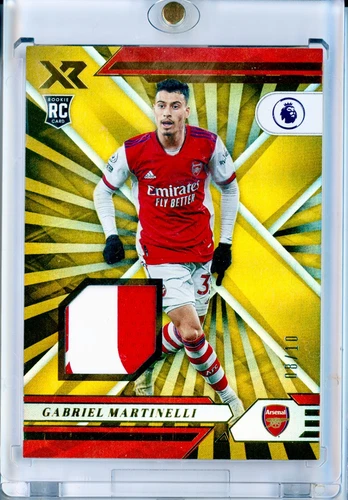 2021-22 Gabriel Martinelli Panini Chronicles XR Gold Arsenal Rookie Patch 8/10