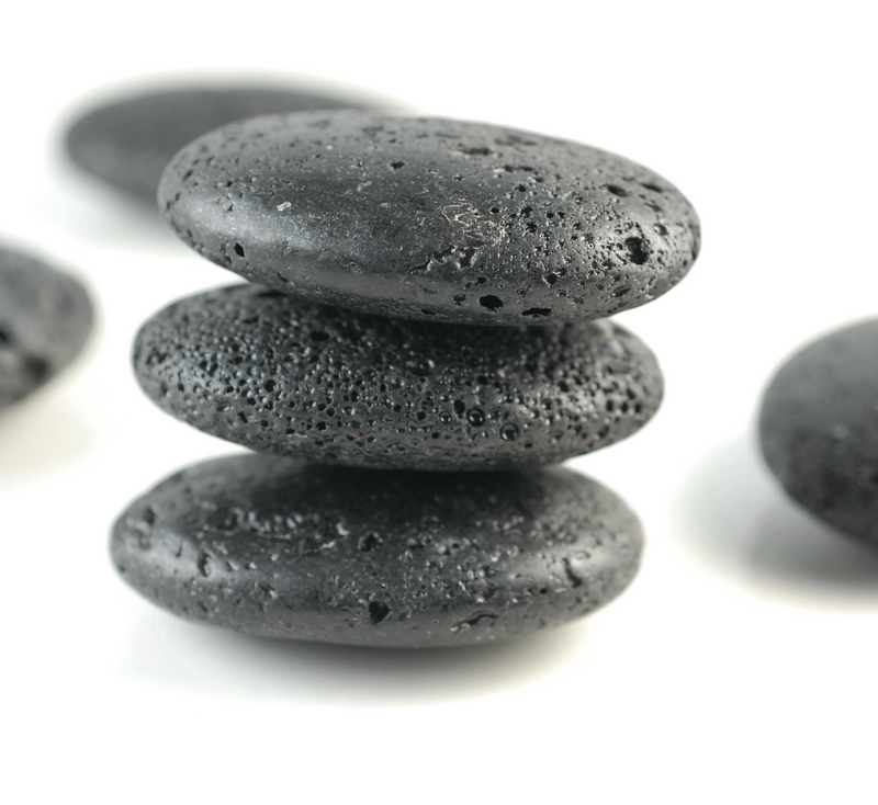 44X35MM BLACK VOLCANIC BASALTIC LAVA GEMSTONE GRADE AA OVAL LOOSE BEADS 10inch