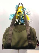 Stella & Dot Crush It Army Green Nylon Neoprene Medium Duffle Bag