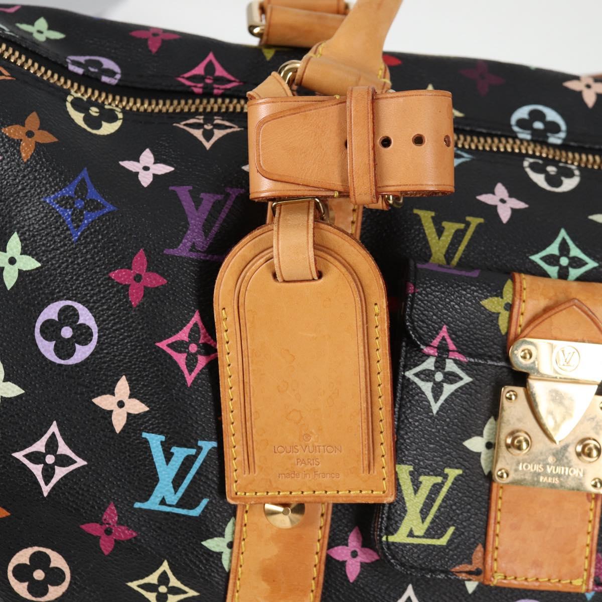 LOUIS VUITTON Monogram Multicolor Keepall 45 Bag Black