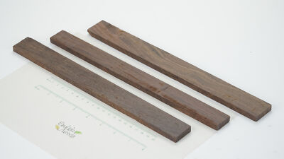 3 African Leadwood Wood Boards / Planks. 33 x 8 x 305mm. Thin Exotic Slice 9991