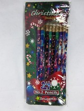 Designway Number 2 Merry Christmas Pencils Stocking Stuffers QTY 24