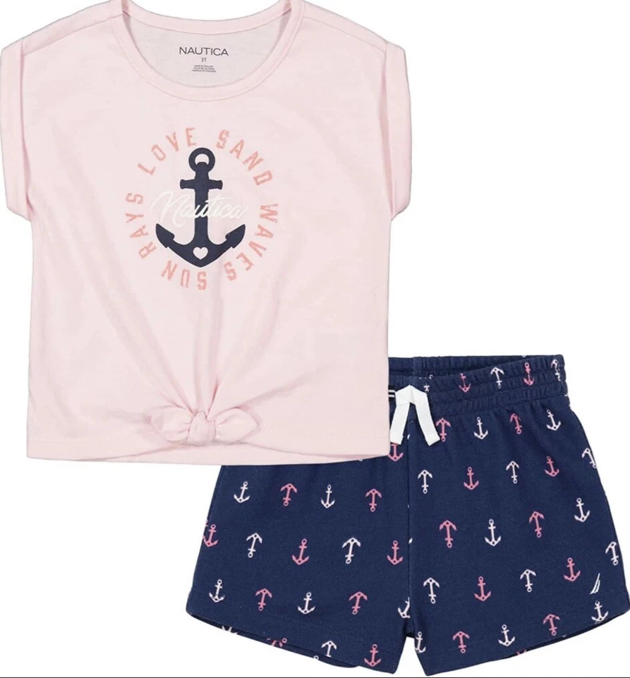 Juego de 2 piezas Nautica Girl talla 8-10 Foto 2 de 4