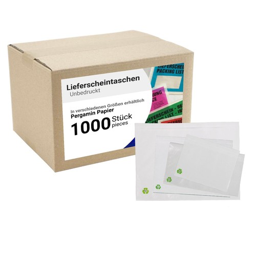 Delivery note pockets DIN long document pockets invoice bag C4 C5 C6 glassine - Picture 32 of 41