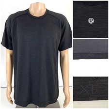 Lululemon Men's Conflux Short Sleeve Size XL Stretch Your Back Soft Black