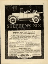 1917 Stephens Six Motor Car Advertisement: Moline Plow Co., Moline, Illinois