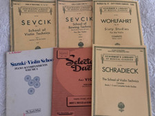 VIOLIN, STUDIES Sheet Music Book Lot Of 6