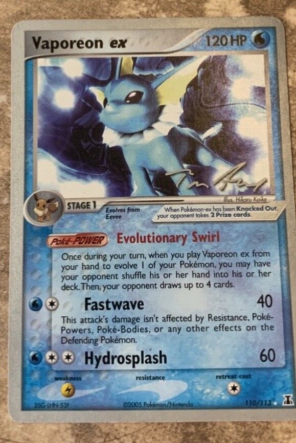 PSA 9 Mint - VAPOREON EX - Pokemon TCG: 2007 World PSA 9 Mint - VAPOREON EX - Pokemon TCG: 2007 World