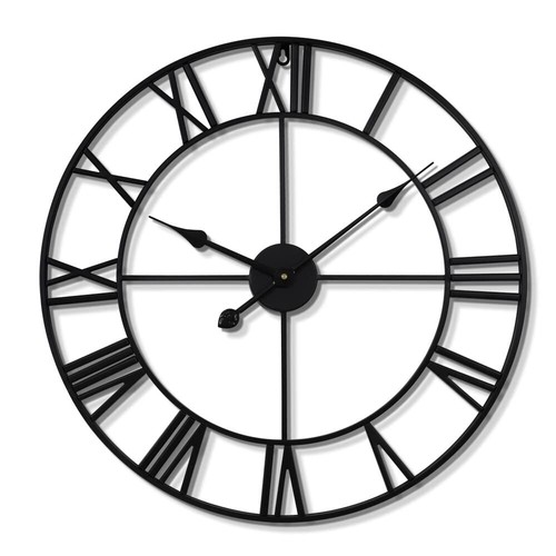 LEIKE Large Wall Clock, Silent, Non-Ticking Metal Wall Clock, Round Modern Wall - Picture 2 of 9