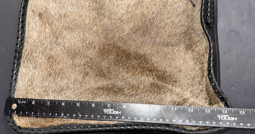 American Darling Leather Fur Boho Equestrian Western Animal Hide Purse - Picture 3 of 16