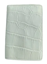 Exclusive ALEXANDER McQUEEN PASSPORT COVER Samsonite BLACK LABEL Leather Ivory