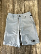 Pelagic Hybrid Shorts Youth 25 Gray Chino Swim Board Casual Active Outdoor Boys