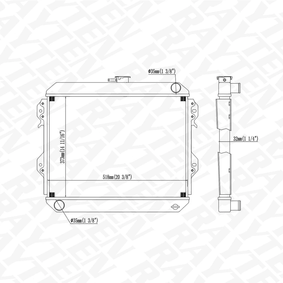 Radiator for Toyota Pickup 1976-1983 Foto 2 de 4