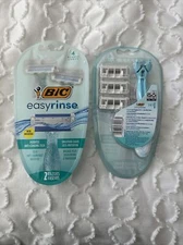 BIC Easy Rinse Women's Disposable 4 Blade Razors Anti-Clogging Tech  2 Ct