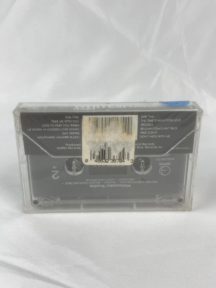 WHITESNAKE Cassette Tape Trouble (1978) Factory Sealed New Hype Sticker Lie Down - Image 3 of 3