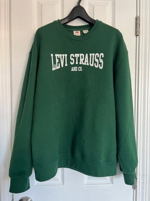 Green levis sweater with regular fit made in a cotton polyester mix for lounging