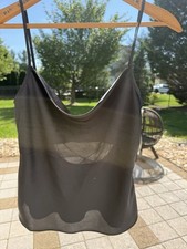 Express Women's Black Solid Camisole Tank Top Size S Strap Accent
