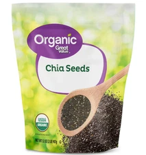 Great Value Organic Chia Seeds 32 oz(907g)USDA Organic, Gluten-Free-No Nuts/Soy.