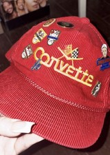 Corduroy Snap Back Corvette Hat And Multiple Pins