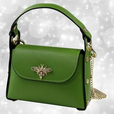 Toscanto Damen Umhängetasche Leder Tasche grün OTT817UL