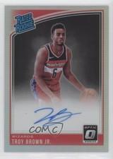 2018-19 Donruss Optic Rated Rookie Holo Prizm Signatures Troy Brown Jr Auto 0g4