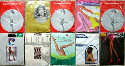 10 x STRUMPFHOSEN - TIGHTS - HUDSON - ELBEO - KUNERT - VINTAGE - OVP - GR. 38-40