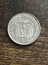 1959 Ecuador 20 Twenty Centavos Beautiful Rare Actual Coin TC283*