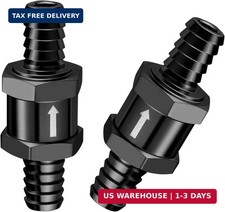 38 Fuel Check Valve One Way Inline Non Return Diesel Gasoline Black 10mm Od2