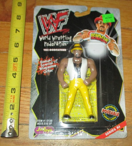 1999 WWF WWE Just Toys The Godfather bendie Bend-e...