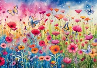 Puzzle (1000 T.) Mohnblumenwiese (Schmidt-Spiele) Neu/Ovp