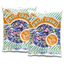 ALBERT'S Candy Assorted Fruit Chews Candy, Individually Wrapped 2-Pack, 240 ...