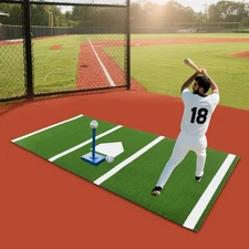 Heavy-Duty Baseball Batting Hitting Mat, Baseball Softball Turf Training Mat