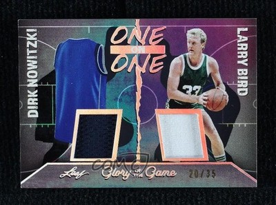 2025 Leaf Glory of the Game Holo Silver 20/35 Larry Bird Dirk Nowitzki HOF qf6