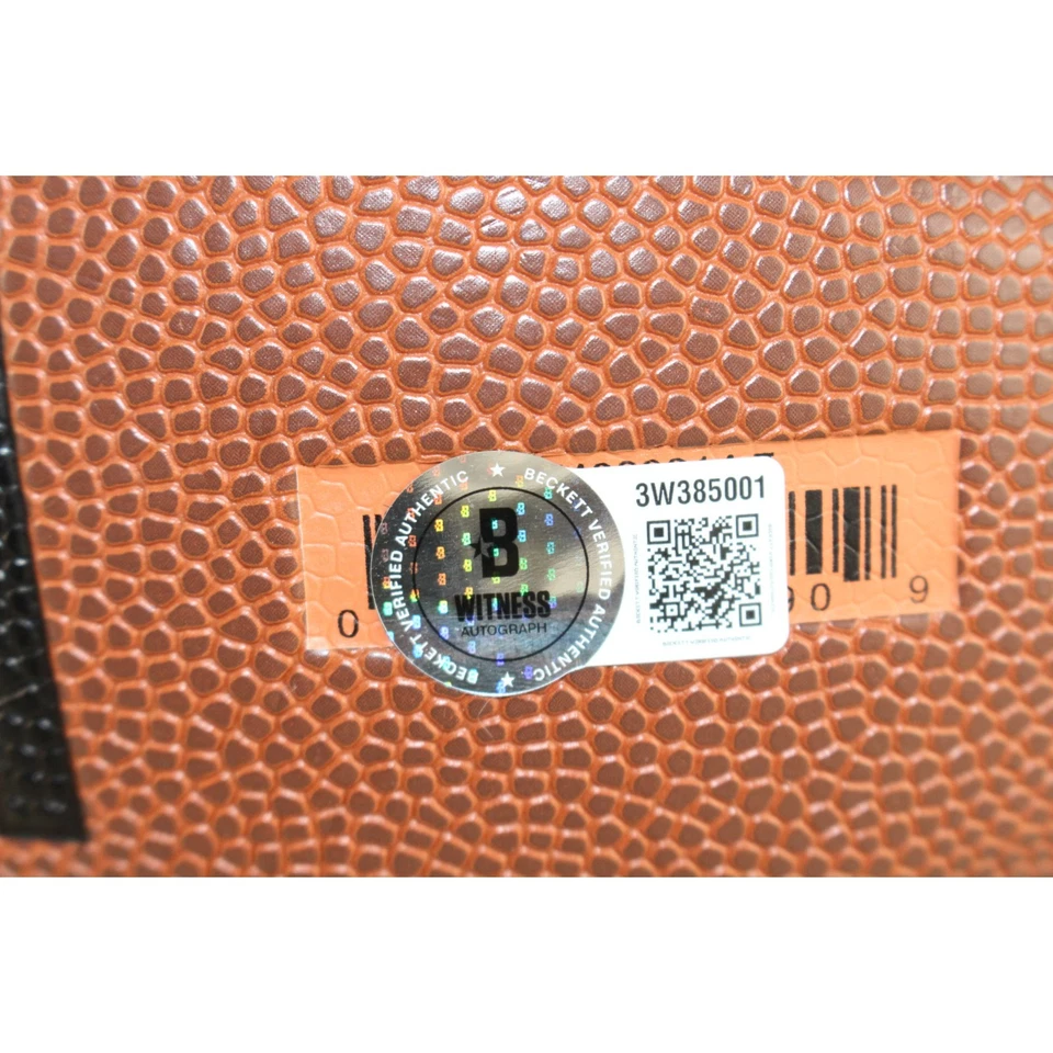 Magic Johnson Autographed Los Angeles Lakers Logo Basketball Beckett WIT 53083 - Image 4 of 4