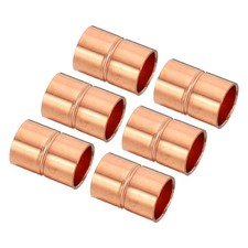 6 Pack 3/8 Inch ID Straight Copper Coupling Sweat End Welding Joint Pipe Fitting