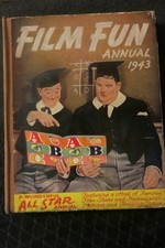 Film Fun Wartime Annual 1943 Hardback Book Laurel and Hardy Buck Jones