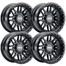 (Juego-4) Soldadura Off-Road Swift 17x9 8x180 Negro Brillante - Llantas 12mm Llantas 17 Pulgadas