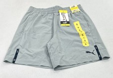 Puma Men's Active Woven Shorts, Gray, Size S