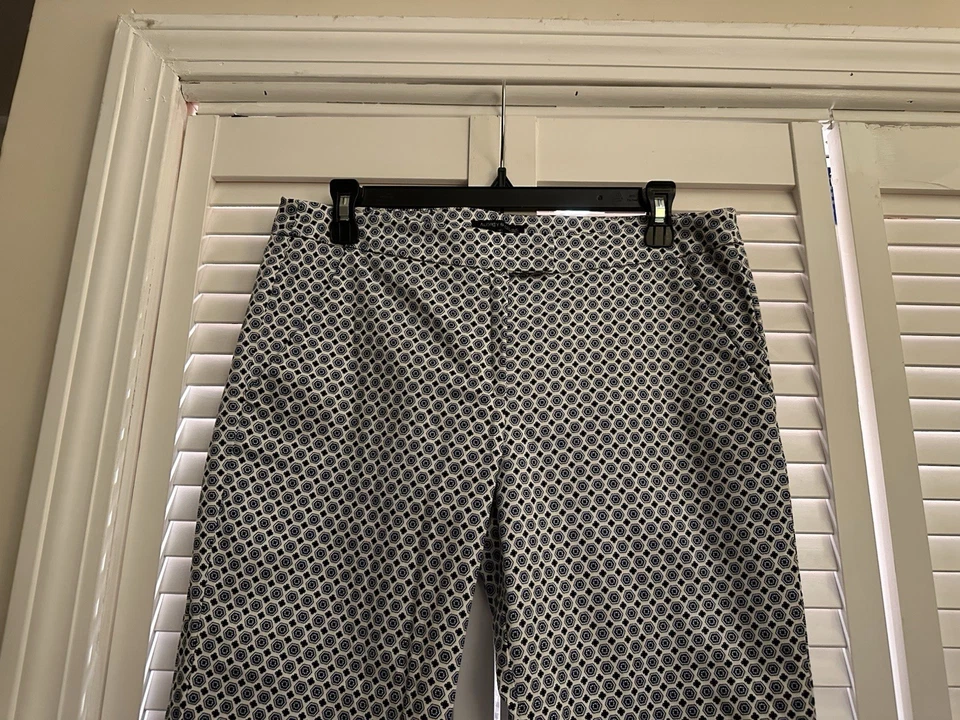 Pantalones estampados de algodón vintage estilo Souleiado, un clásico preppy. Nuevo de Lote Antiguo Sin Etiqueta. Talla 6 Foto 2 de 4